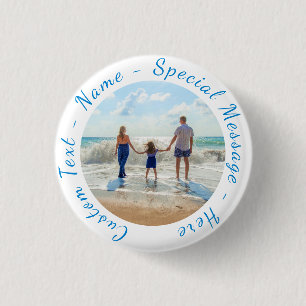 Uw Photo Button Gift met aangepaste tekst
