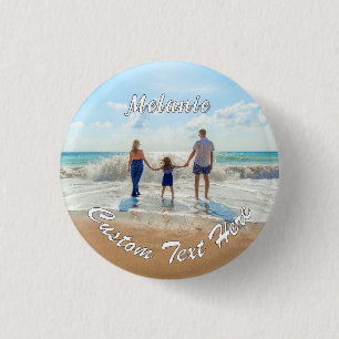 Uw Photo Button Gift met aangepaste tekst en naam