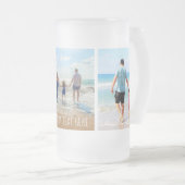 Uw Photo Collage Glass Beer Mok met aangepaste tek (Voorkant rechts)
