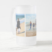 Uw Photo Collage Glass Beer Mok met aangepaste tek (Voorkant links)