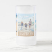Uw Photo Collage Glass Beer Mok met aangepaste tek (Center)
