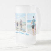 Uw Photo Collage Glass Beer Mok met aangepaste tek (Voorkant rechts)