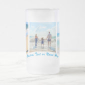 Uw Photo Collage Glass Beer Mok met aangepaste tek (Center)