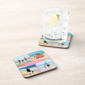 Uw Photo Collage Onderzetter met aangepaste tekst (Rechterzijde)