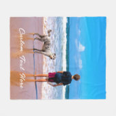 Uw Photo Fleece Deken met Aangepaste Tekstnaam (Voorkant (Horizontaal))