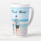 Uw Photo Latte-Mok met aangepaste tekst Latte Mok (Rechterhoek)