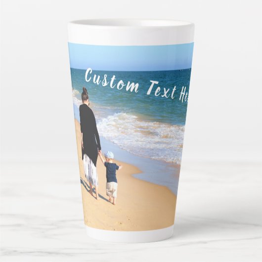 Uw Photo Latte-Mok met aangepaste tekst Latte Mok (Voorkant)