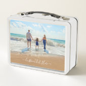 Uw Photo Metal Lunch Box met aangepaste tekst (Achterkant)
