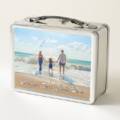 Uw Photo Metal Lunch Box met aangepaste tekstnaam (Achterkant)