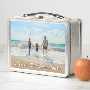 Uw Photo Metal Lunch Box met aangepaste tekstnaam