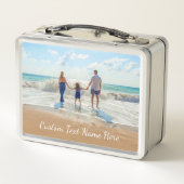 Uw Photo Metal Lunch Box met aangepaste tekstnaam (Achterkant)