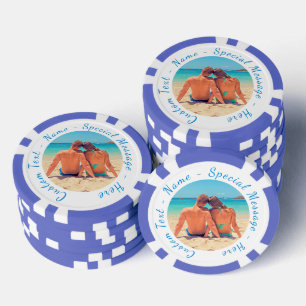 Uw Photo Poker Chips Gift met aangepaste tekst