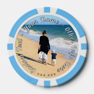 Uw Photo Poker Chips Gift met aangepaste tekst