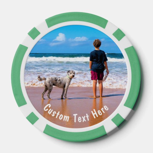 Uw Photo Poker Chips met aangepaste tekst (Achterkant)