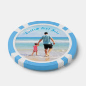Uw Photo Poker Chips met aangepaste tekst (Enkel)