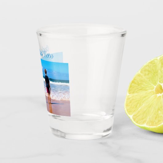 Uw Photo Shot Glass Gift met aangepaste tekstnaam Shot Glas (Rechts)