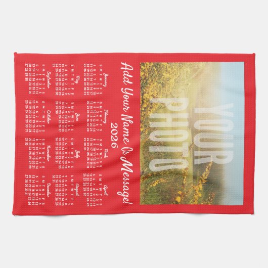Uw Photo Tea Towel Calendar Theedoek (Horizontaal)