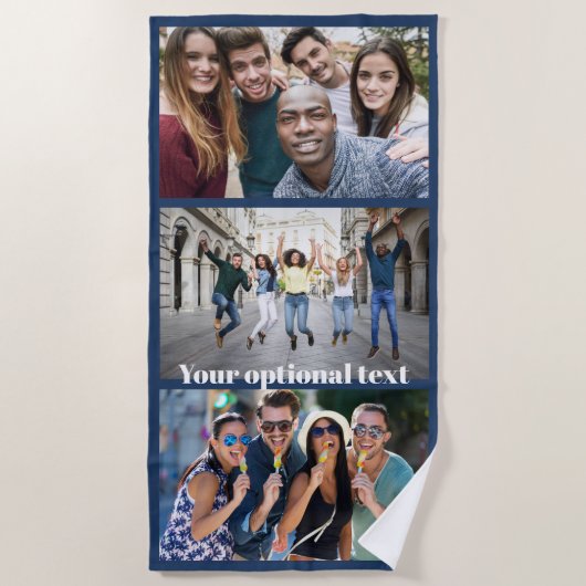 UW PHOTOS aangepaste badhanddoek (Voorkant)