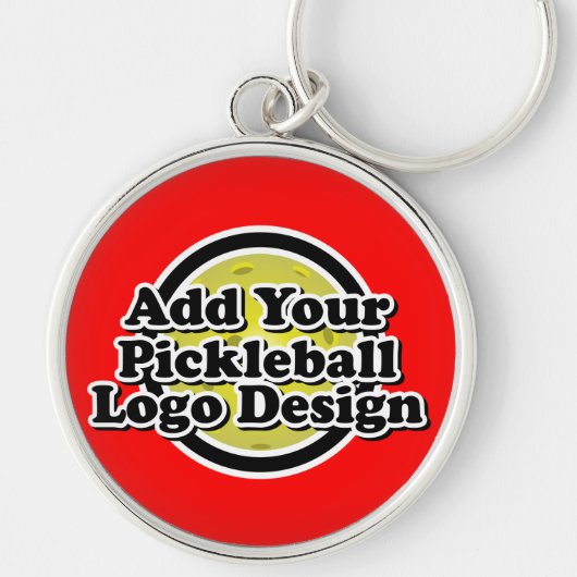 Uw Pickleball Logo Sleutelhanger (Voorkant)