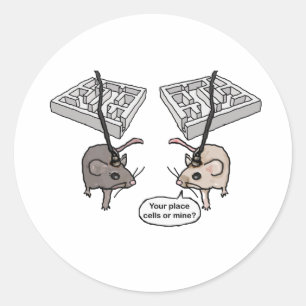 Uw plaats (cellen) of mijn? ronde sticker