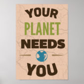 Uw planeet heeft u nodig poster (Voorkant)