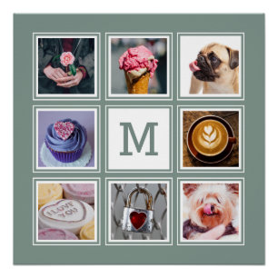 UW poster Foto's, monogram en kleur Perfect Poster
