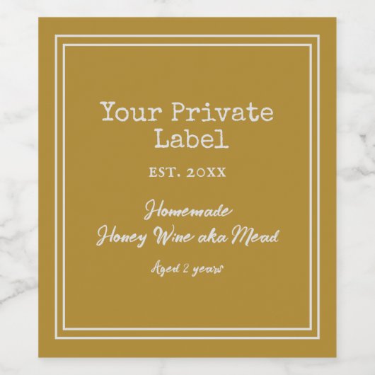  Uw Private Label Thuisgemaakte Mead Honingwijn  Wijn Etiket (Enkel label)