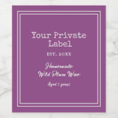  Uw Private Label Thuisgemaakte Wilde Pruimenwijn  Wijn Etiket (Enkel label)