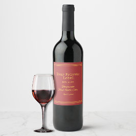 Uw privé-label zelfgemaakte harde appelcider wijn wijn etiket