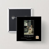 Uw Prozac Vierkante Button 5,1 Cm (Voorkant /achterkant)