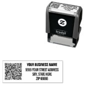 Uw QR-adres Naam Info Business Stempel (In situ)