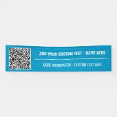 Uw QR-code Aangepaste tekst banner Kies kleur (Horizontaal)