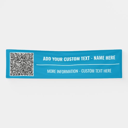 Uw QR-code Aangepaste tekst banner Kies kleur (Horizontaal)