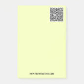 Uw QR-code aangepaste tekst Branded Post-it® notit Notes (Voorkant)