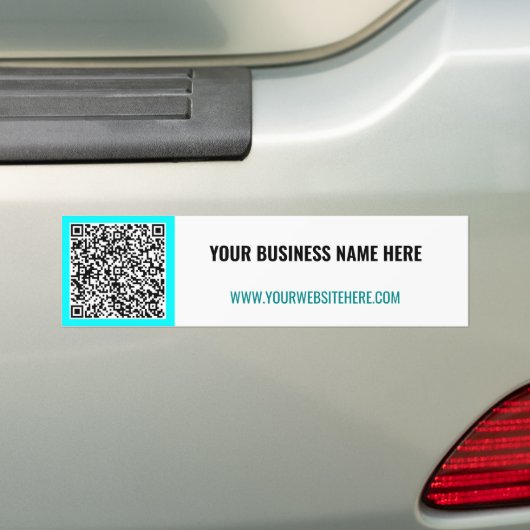 Uw QR-code aangepaste tekst Bumpersticker Sjabloon (Op auto)