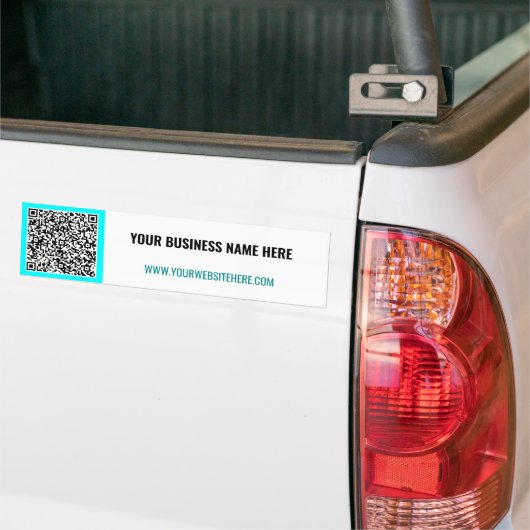 Uw QR-code aangepaste tekst Bumpersticker Sjabloon (Op Truck)