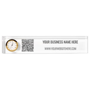 Uw QR-code Aangepaste Tekst Bureaublad Naambord Vo