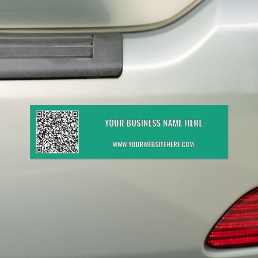 Uw QR-code aangepaste tekst Business Bumpersticker (Op auto)