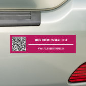Uw QR-code aangepaste tekst Business Bumpersticker (Op auto)