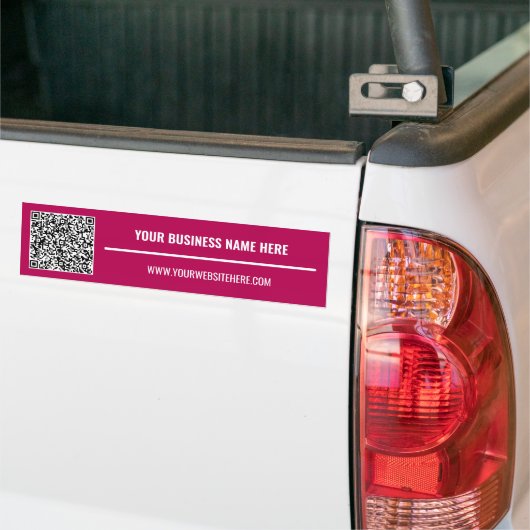 Uw QR-code aangepaste tekst Business Bumpersticker (Op Truck)