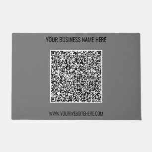 Uw QR-code Aangepaste tekst en kleur Bedrijfsdeurm Deurmat