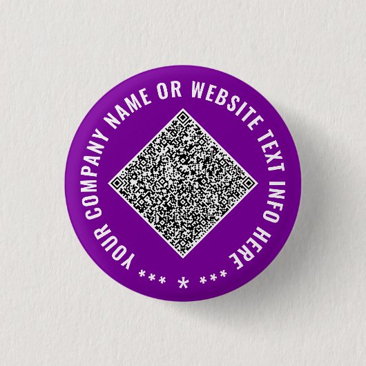 Uw QR-code Aangepaste tekst en kleur Button Sjablo (Voorkant)