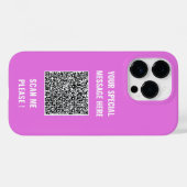 Uw QR-code Aangepaste tekst en kleur iPhone Case (Achterkant (horizontaal))