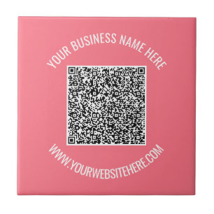 Uw QR-code aangepaste tekst en kleur keramische te Tegeltje