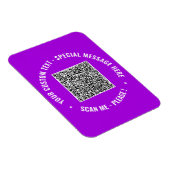 Uw QR Code Aangepaste Tekst en Kleur Magneet Gift (Rechterzijde)