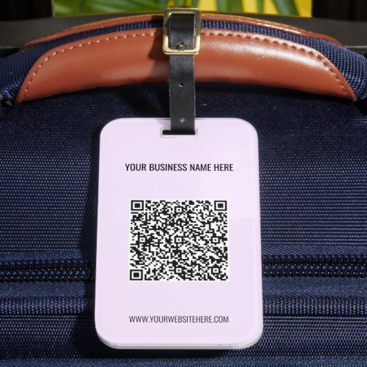Uw QR Code Aangepaste Tekst en Kleuren Bagagelabel (Voorkant Insitu 2)