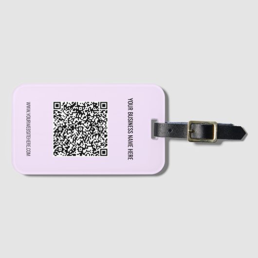 Uw QR Code Aangepaste Tekst en Kleuren Bagagelabel (Voorkant (horizontaal))