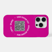 Uw QR Code Aangepaste Tekst en Kleuren iPhone Case Hoesje (Achterkant horizontaal)