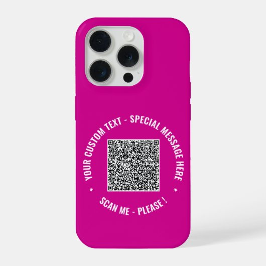 Uw QR Code Aangepaste Tekst en Kleuren iPhone Case Hoesje (Achterkant)