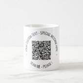 Uw QR Code Aangepaste Tekst en Kleuren Koffie Mok (Center)